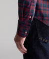 Model is wearing UNTUCKit Performance Vandermeer Shirt. 