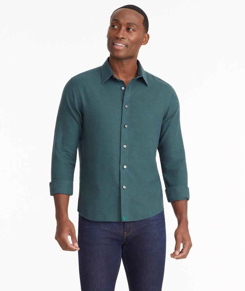 Wrinkle-Free Veneto Shirt Dark Green | UNTUCKit