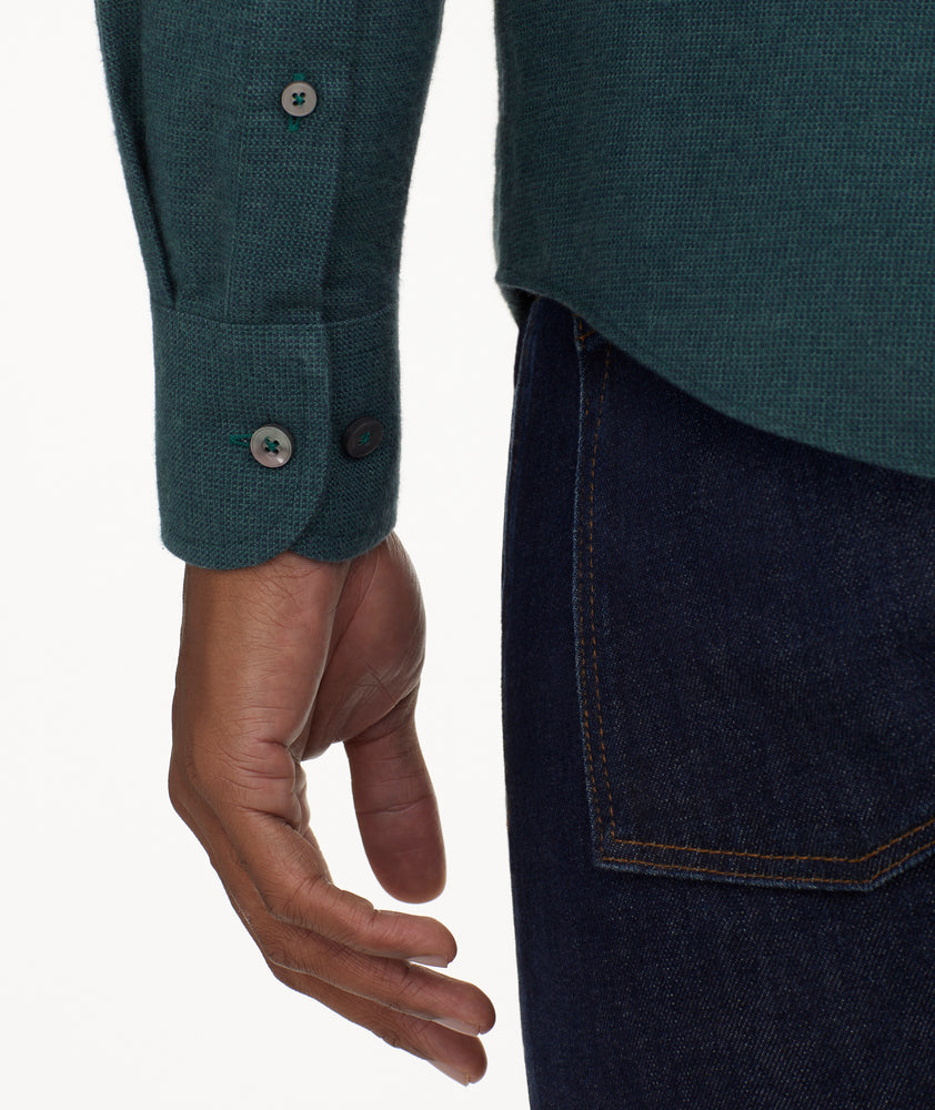 Model is wearing UNTUCKit Wrinkle-Free Veneto Shirt