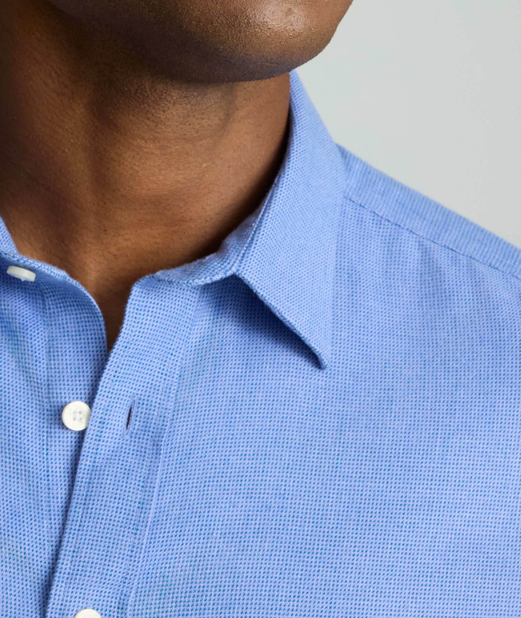 light blue dress shirt slim fit Wrinkle-Free Veneto Shirt Light Blue