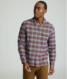 Model is wearing UNTUCKit verona button down. 