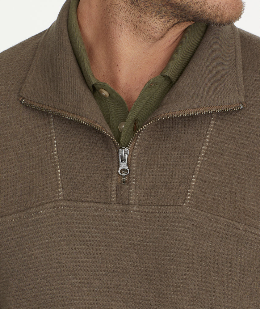 Textured Quarter-Zip Sweater