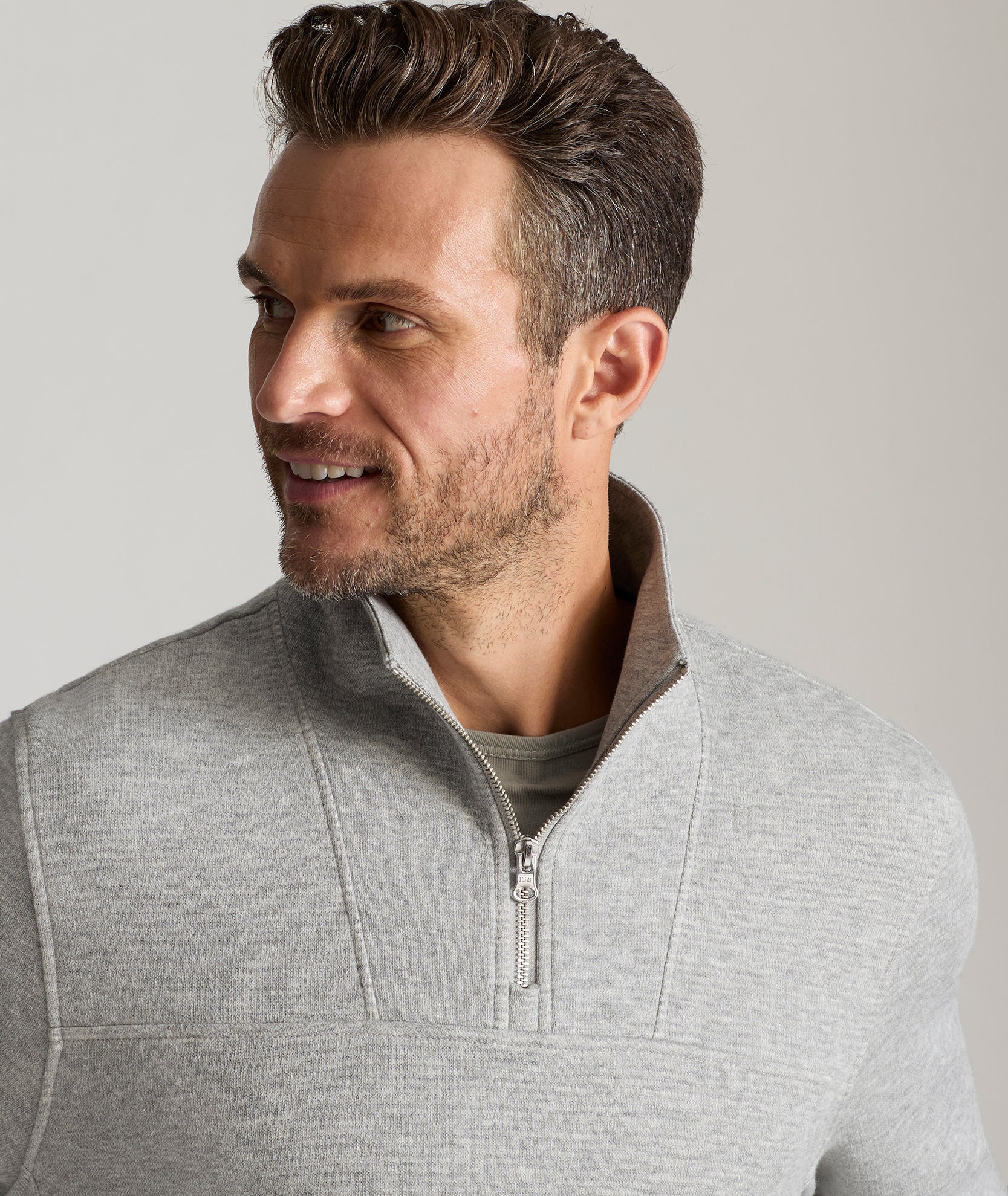 Grey zipper sweater store