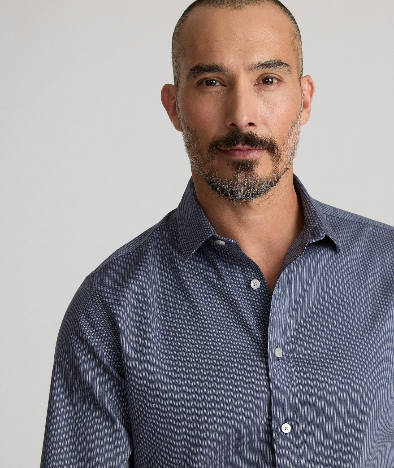 Wrinkle-Free Villard Shirt Navy & Gray Stripe | UNTUCKit
