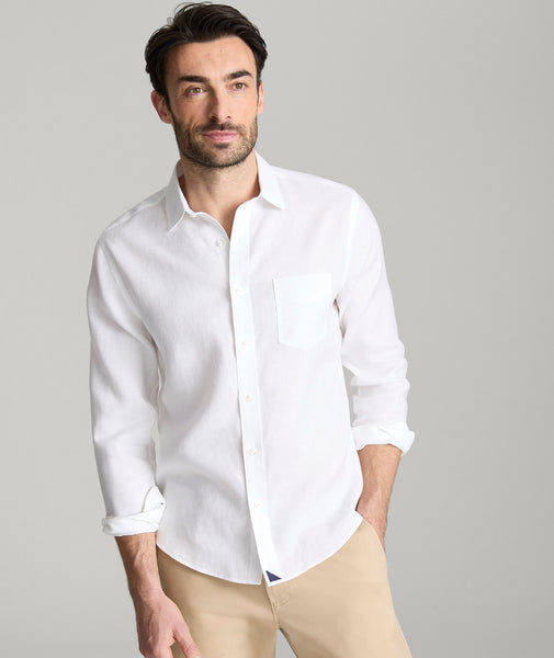 Wrinkle-Resistant Linen Vin Santo Shirt White | UNTUCKit