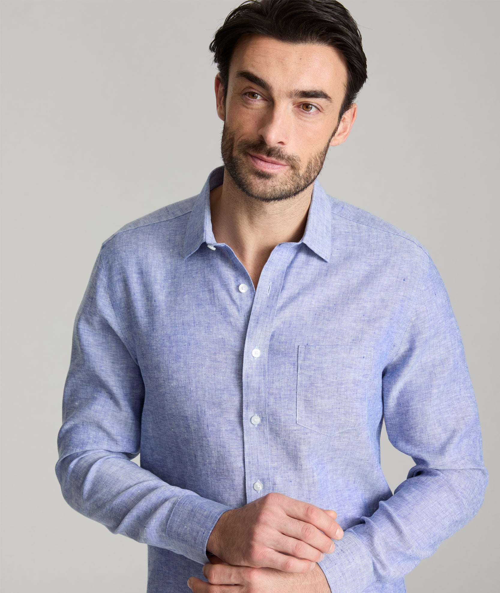 アンタックイット メンズ シャツ トップス Wrinkle-Resistant Linen Vin Santo Shirt