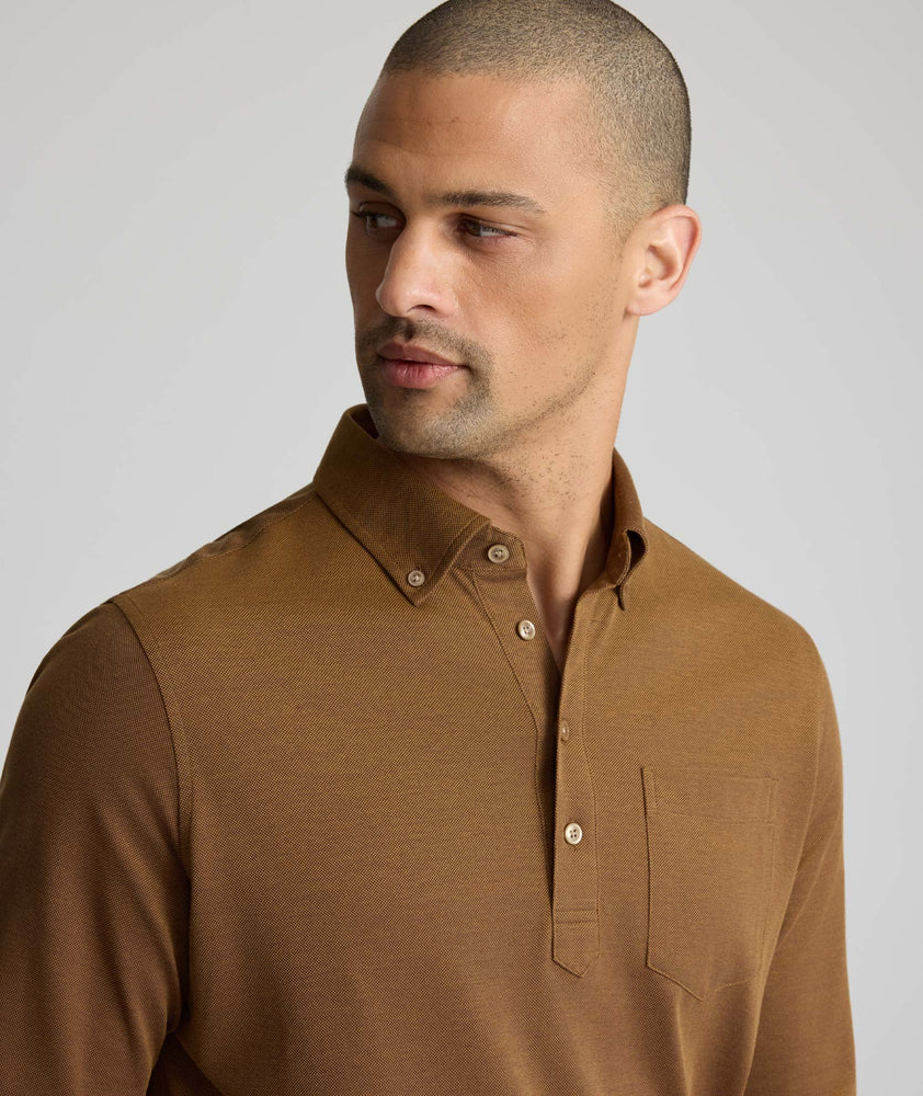Classic Cotton Pique Long-Sleeve Polo