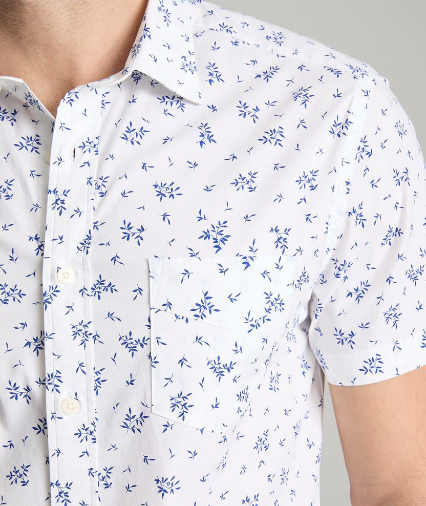 Stretch Cotton Short-Sleeve Ward Shirt Fair Trade Certified™ | White ...
