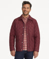 Model wearing a Dark Red Quilted Field Jacket