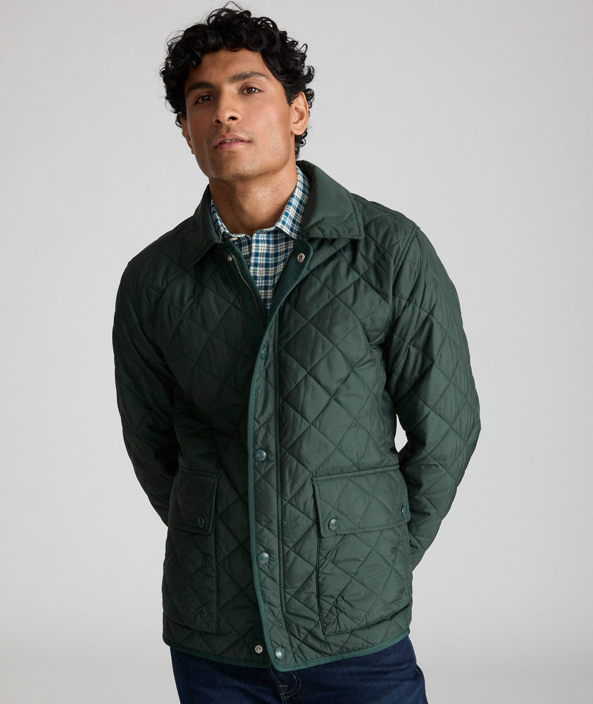 Quilted Field Jacket Green UNTUCKit - Main Image