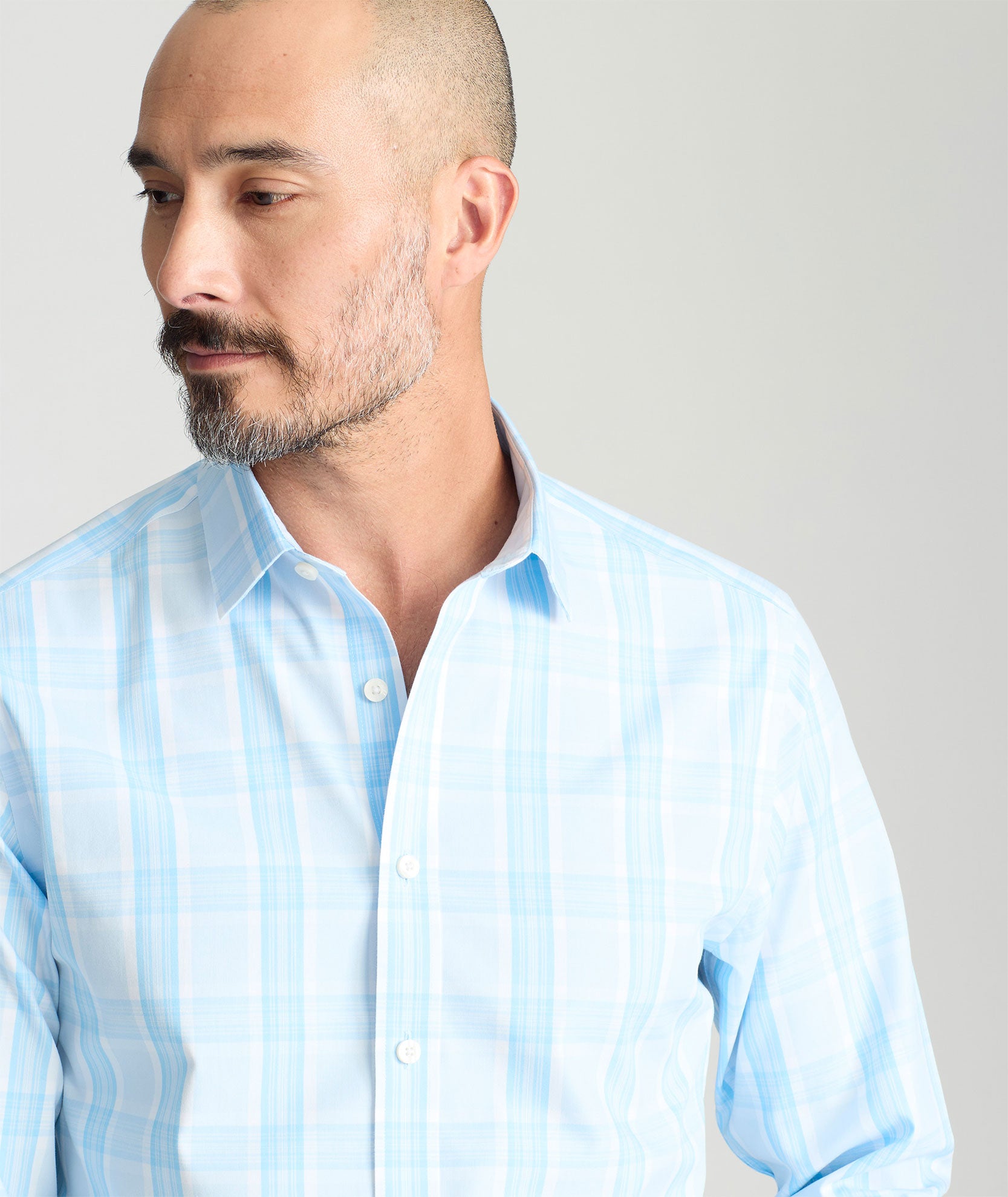 Wrinkle-Free Yates Shirt Large Blue Plaid | UNTUCKit