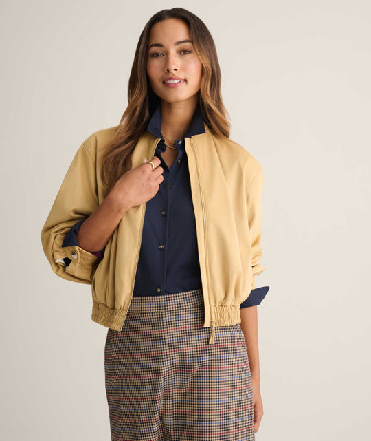 Faux Suede Zadie Bomber Jacket