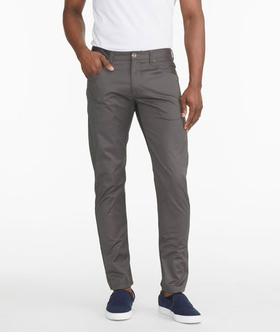 Model wearing a Dark Grey 5-Pocket Pants