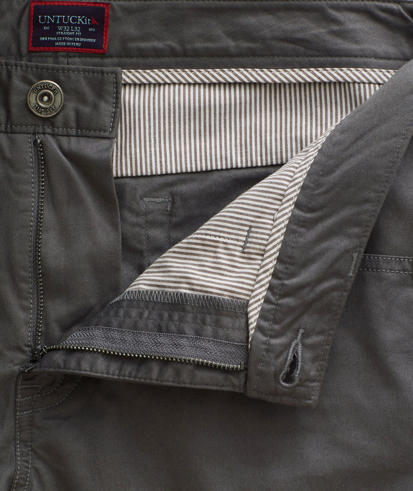 5-Pocket Chino Pants Dark Gray | UNTUCKit