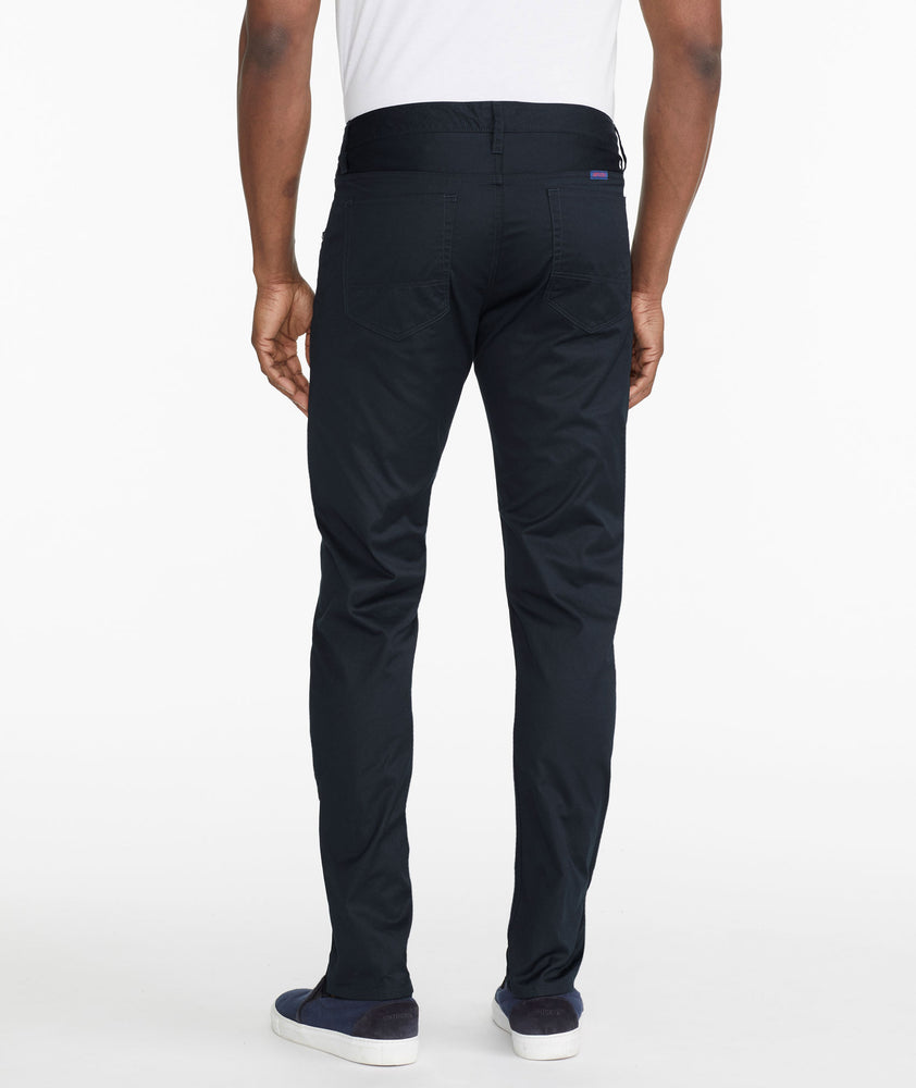 Model wearing a Navy 5-Pocket Pants