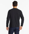 Model wearing a Black Ultrasoft Long-Sleeve Henley