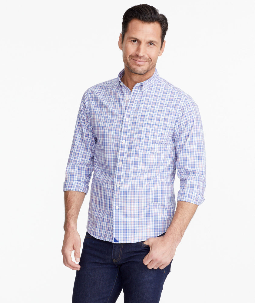 Wrinkle-Free Andradas Shirt Blue and Pink Plaid | UNTUCKit
