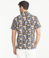 Model wearing an UNTUCKit Brown Cotton Short-Sleeve Aramon Shirt.