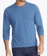 Model wearing a Blue Ultrasoft Long-Sleeve Tee