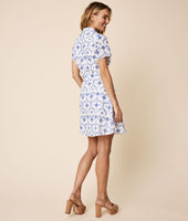 Cotton Short-Sleeve Audrey Shirt Dress 5