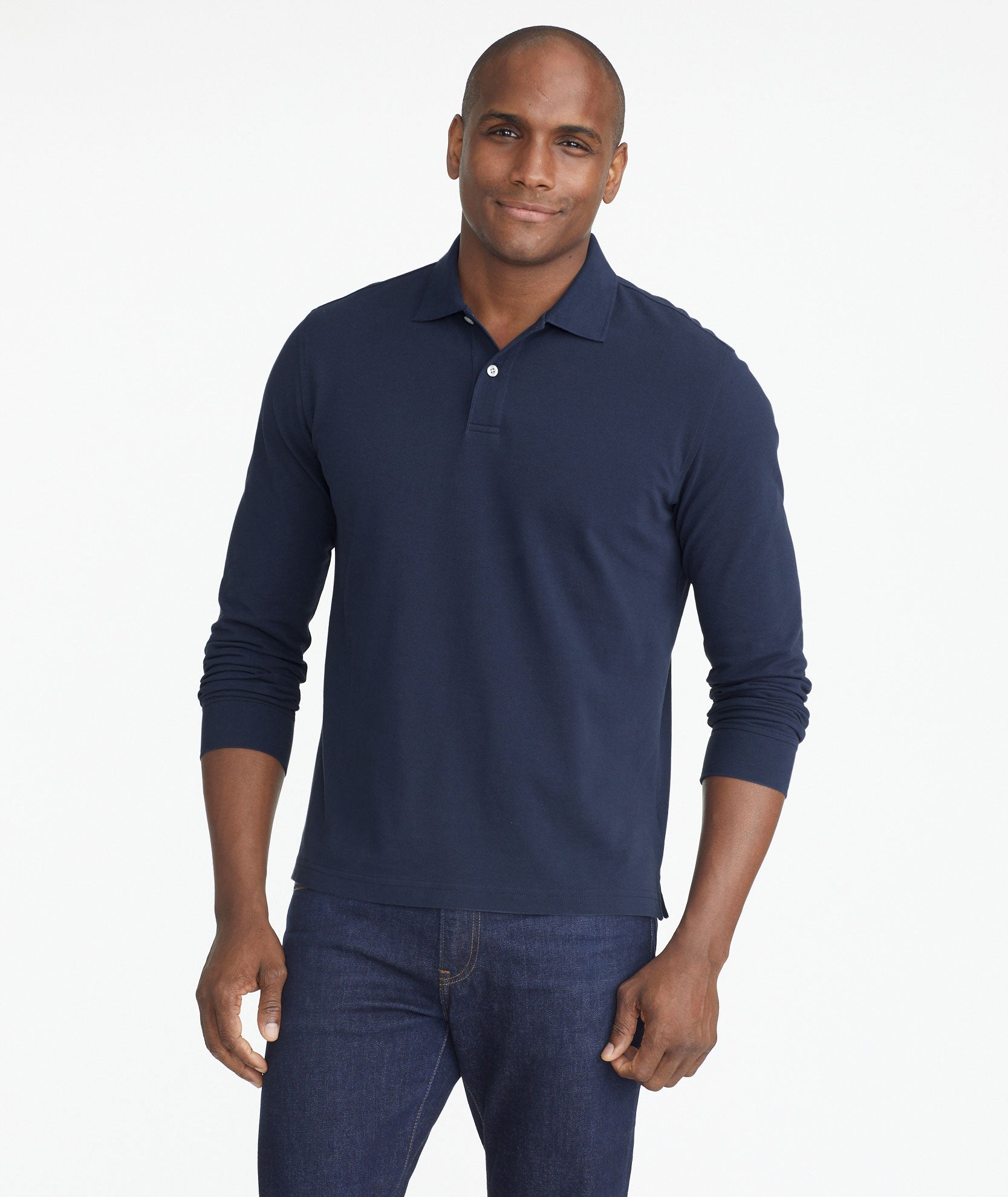 Long sleeve polo style shirts top