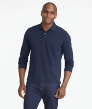 Pique Long-Sleeve Polo - FINAL SALE