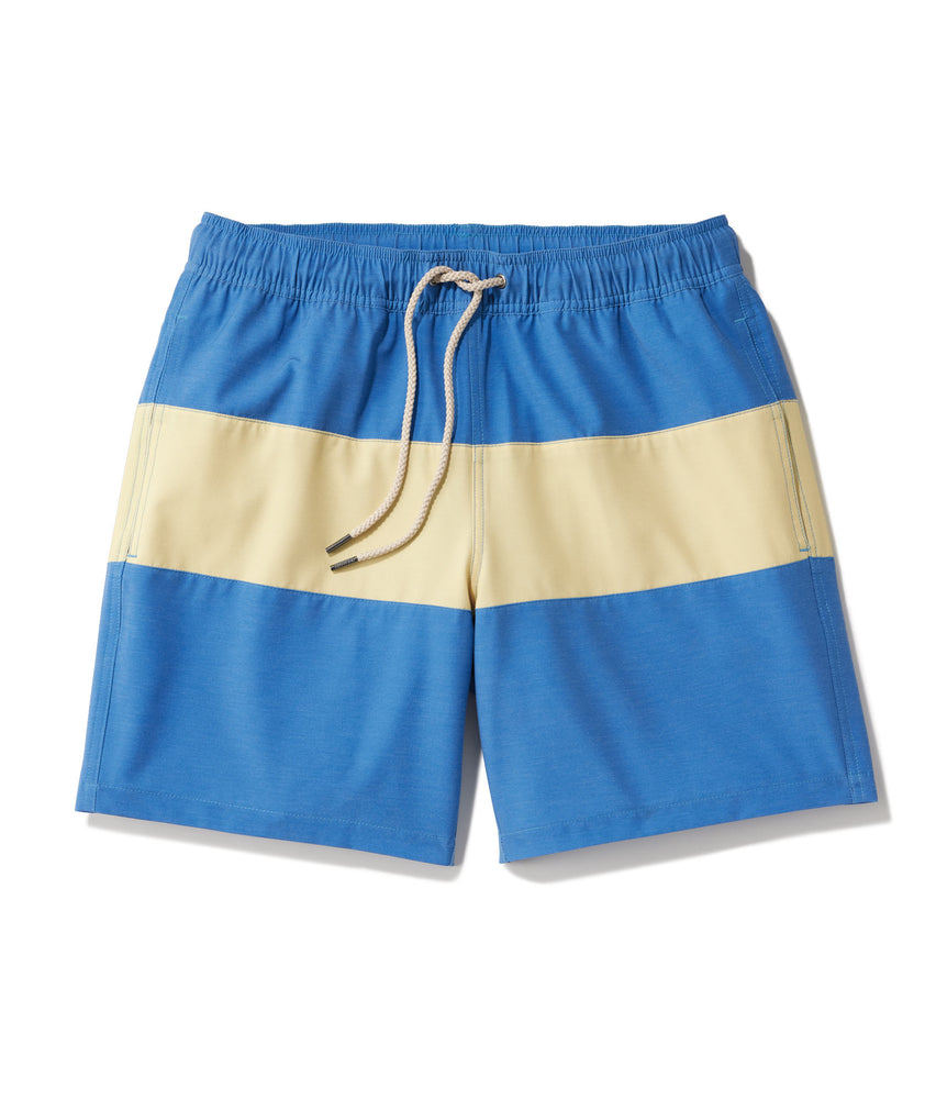 Model wearing a 7-Inch Recycled Swim Shorts