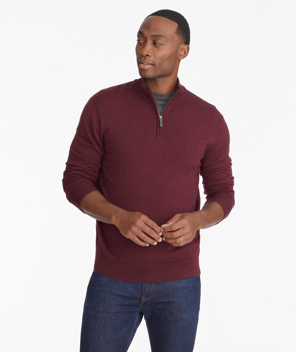 Merino Wool Quarter-Zip Sweater - FINAL SALE