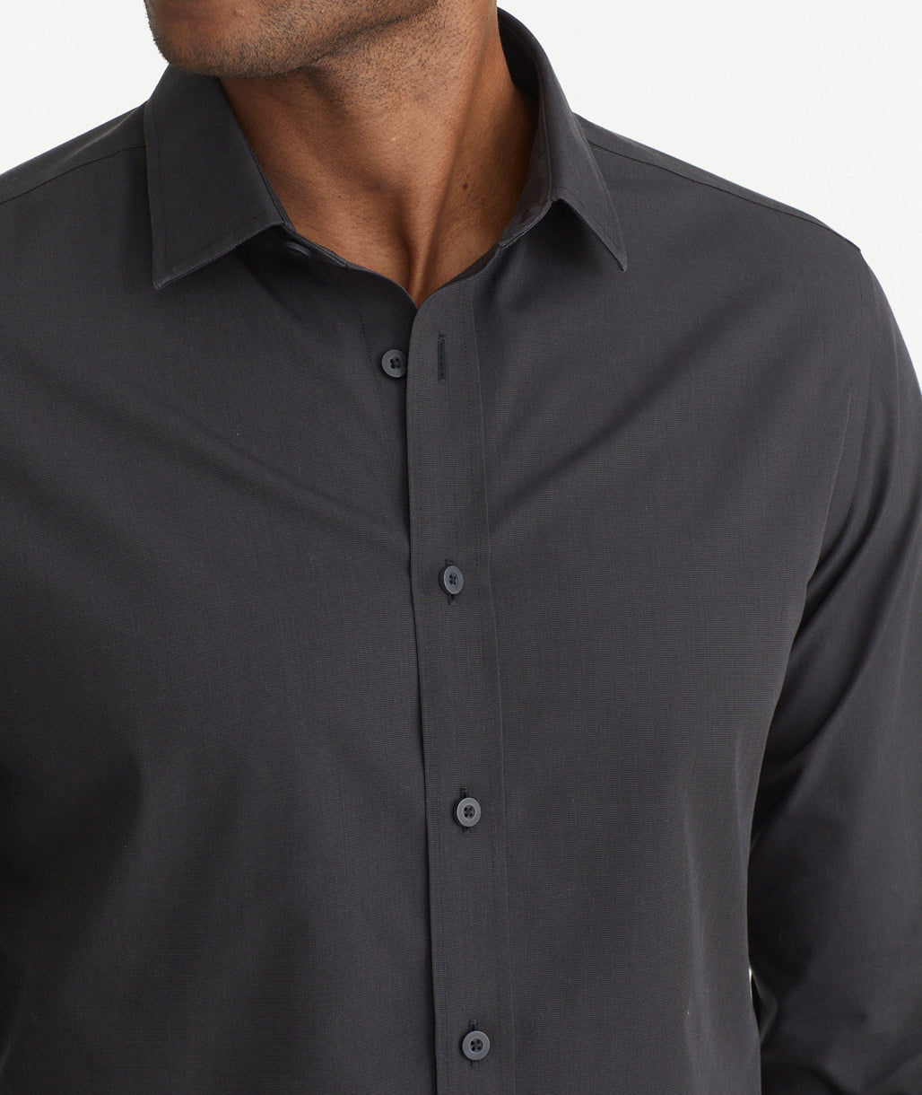 Wrinkle-Free Black Stone Shirt Black with Red Sail | UNTUCKit