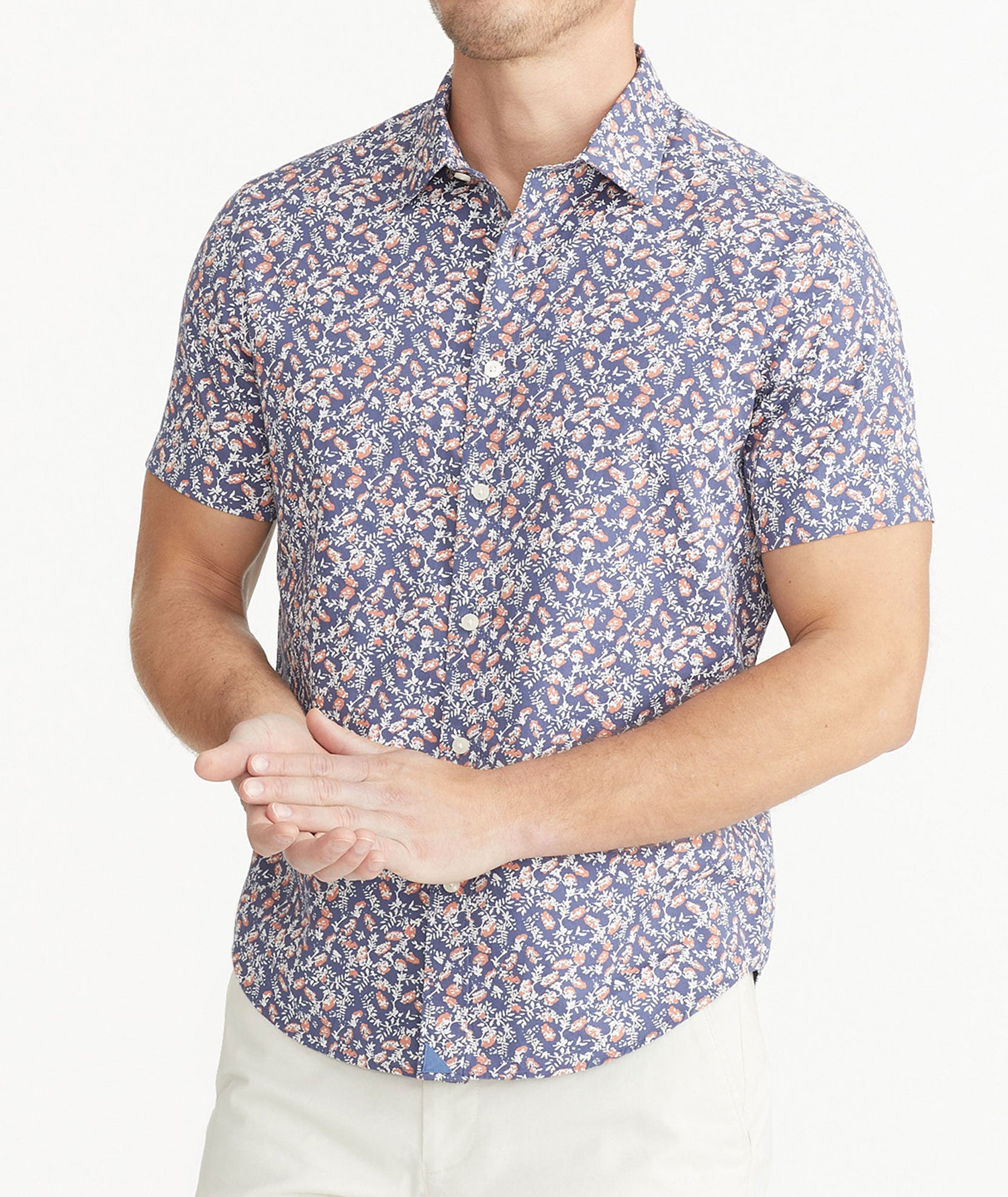 Mens untucked on sale short sleeve shirts