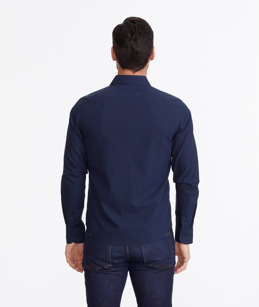 Wrinkle-Free Castello Shirt Navy | UNTUCKit