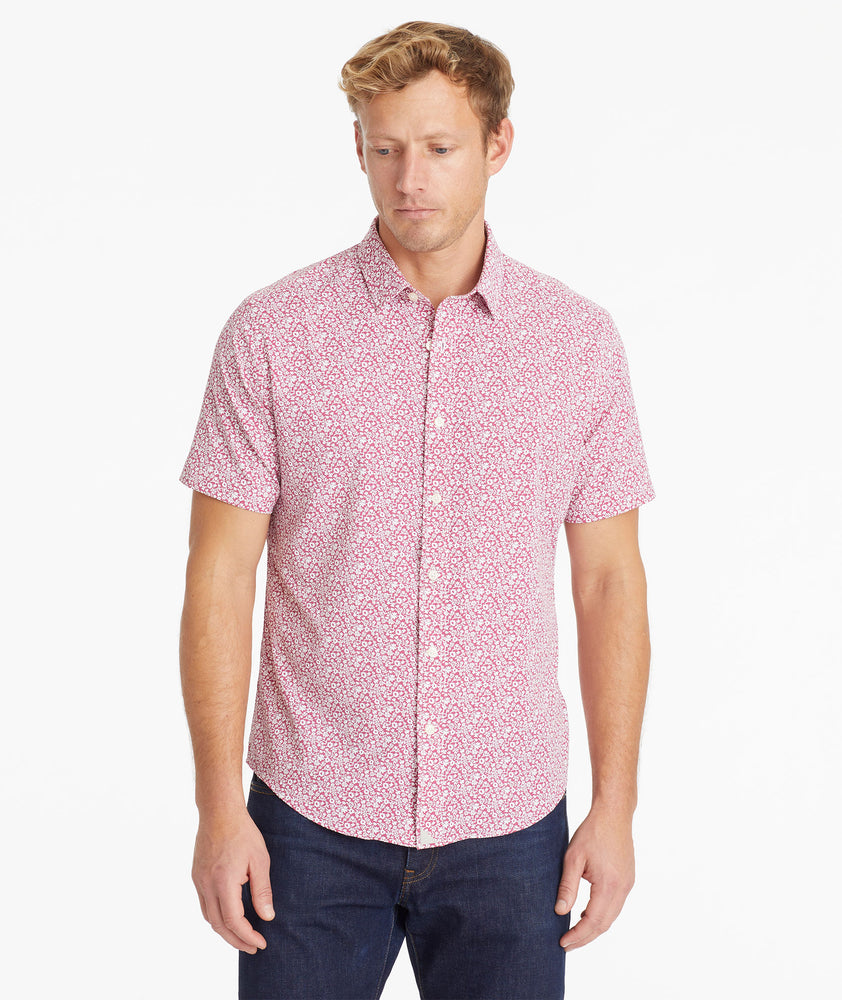 Wrinkle-Free Performance Short-Sleeve Chaddsford Shirt Floral Print ...