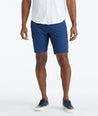 Model wearing a Navy Printed Traveler Shorts