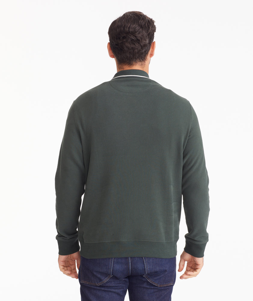 Polo Sweatshirt With Tipping - FINAL SALE