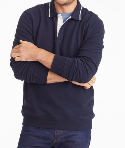 Polo Sweatshirt With Tipping - FINAL SALE