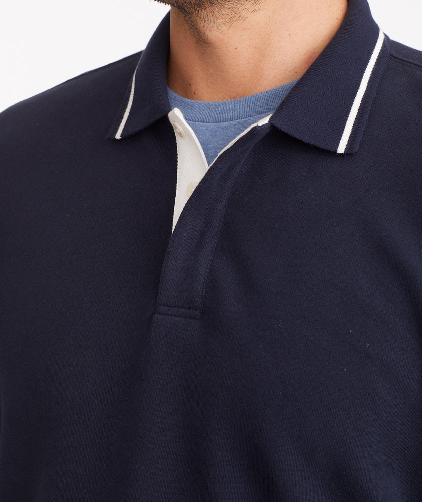 Polo Sweatshirt With Tipping - FINAL SALE