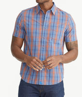 Cotton Stretch Short-Sleeve Plaid Shirt 1