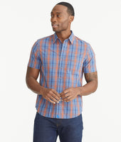 Cotton Stretch Short-Sleeve Plaid Shirt 3