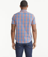 Cotton Stretch Short-Sleeve Plaid Shirt 4