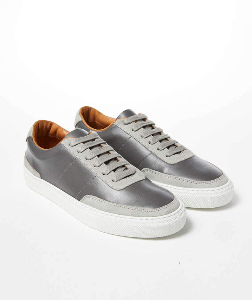 Model wearing a Grey Contrast Shoe - Grey