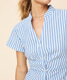 Cotton Seersucker Striped Cybil Shirt Dress - FINAL SALE