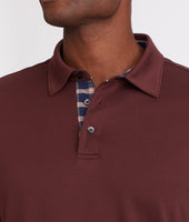 Wrinkle-Free Damaschino Long-Sleeve Polo with Contrast Placket 6