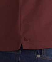 Wrinkle-Free Damaschino Long-Sleeve Polo with Contrast Placket 4