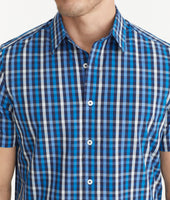 Cotton Stretch Short-Sleeve Check Shirt 4