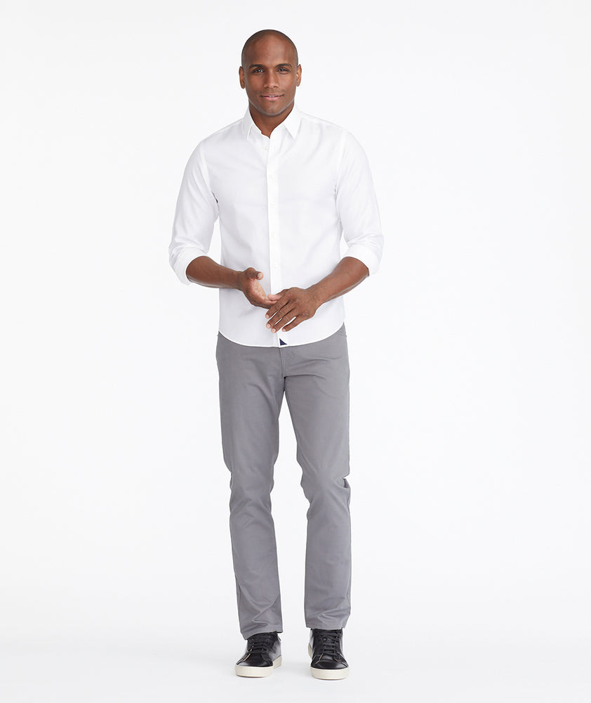 Model wearing a Dark Grey 5-Pocket Pants