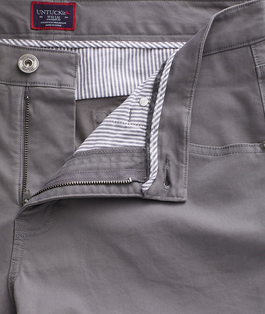 Chino 5-Pocket Charcoal Pants | UNTUCKit