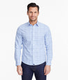 Model wearing a Blue Wrinkle-Free Durbanville Shirt