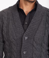 Italian Wool Cable Cardigan Sweater