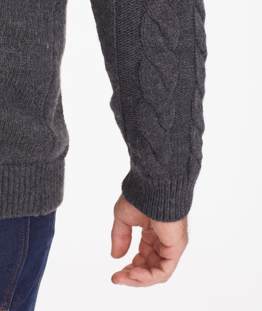 Italian Wool Cable Cardigan Sweater