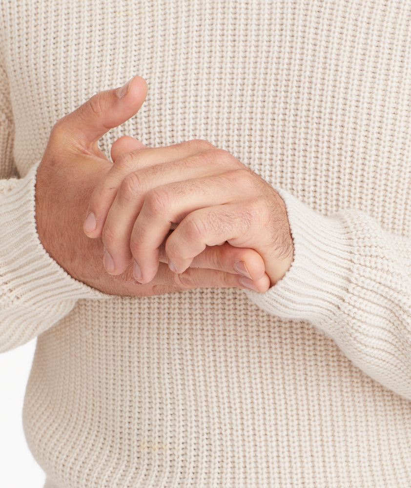 Italian Wool Johnny Collar Sweater